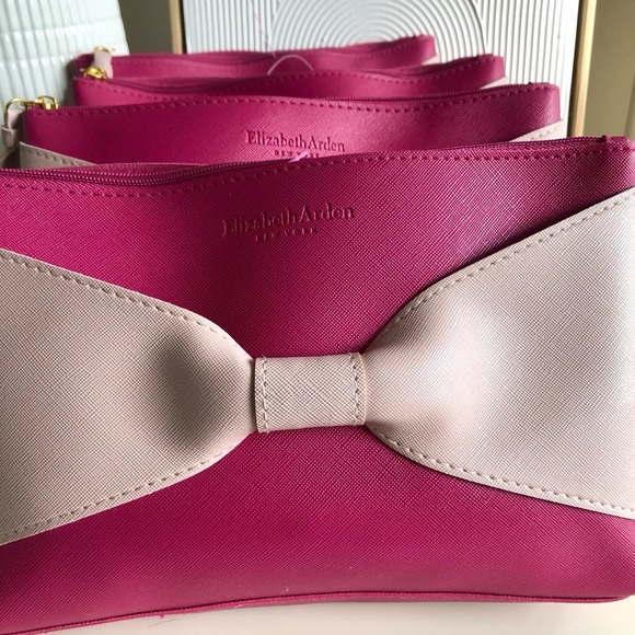Elizabeth Arden Set of 4 four Matching clutches makeup bags small purse pink - Picture 8 of 14